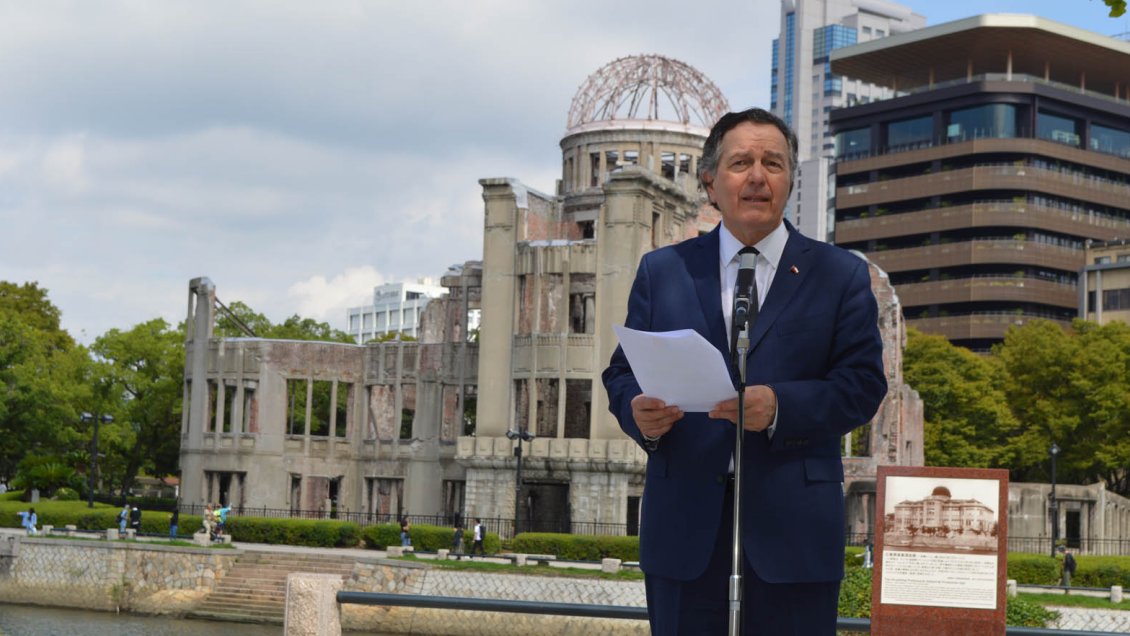 Canciller Ampuero visitó Hiroshima: Chile ha sido un promotor del desarme nuclear en el mundo