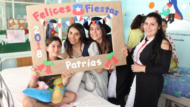 Talcahuano: Niños internados en el Hospital Las Higueras celebraron las Fiestas Patrias
