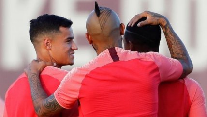 El último entrenamiento de Barcelona de Arturo Vidal antes de su debut en la Champions