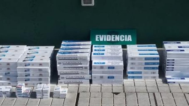 Dos detenidos por contrabando de cigarrillos en Concón