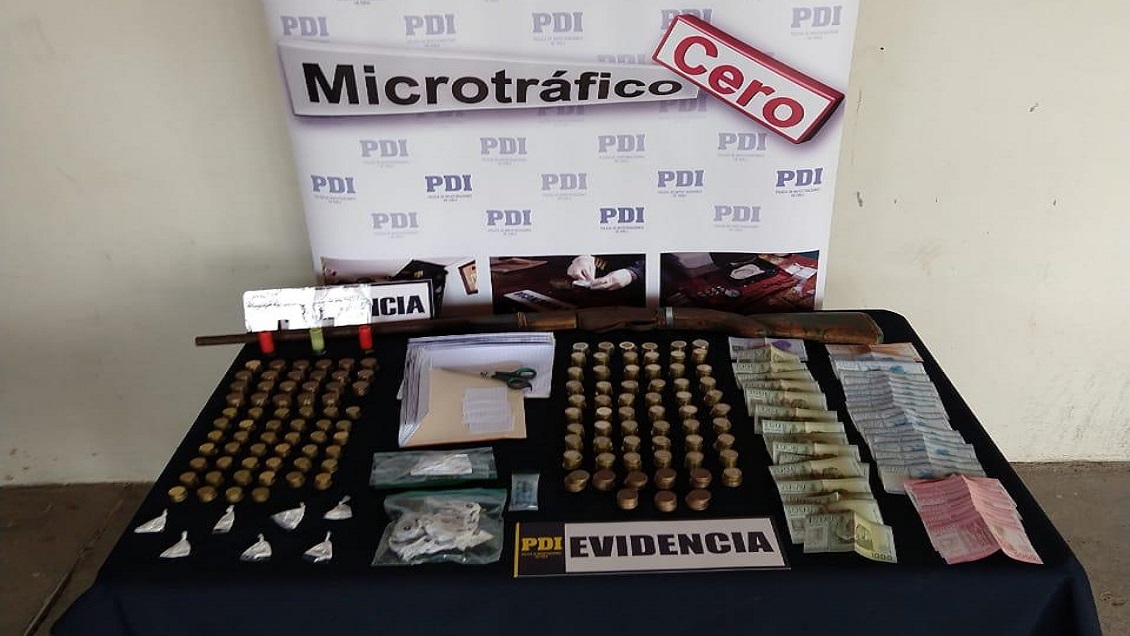 Desbaratan punto de microtráfico de drogas en Peralillo