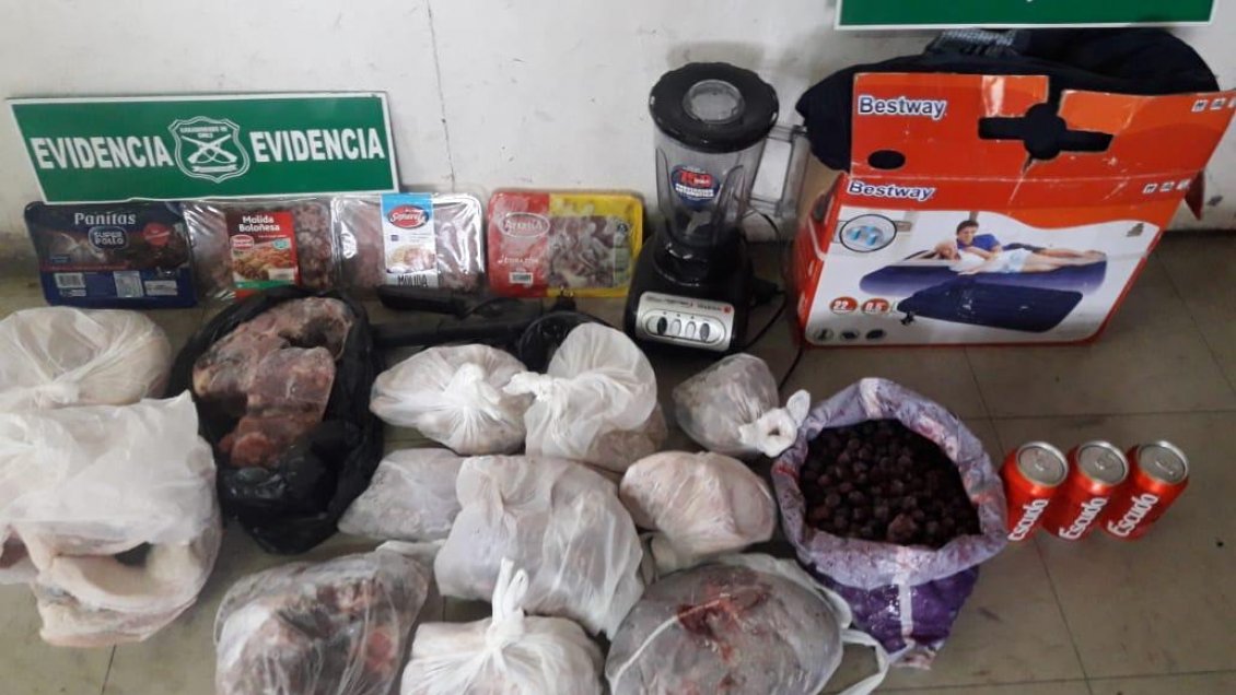 Carabineros detuvo a sujeto que sustrajo alimentos desde un domicilio