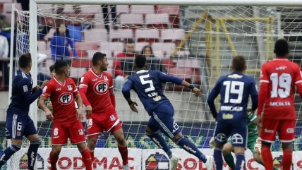 Rafael Vaz marcó con un potente cabezazo la ventaja de la U sobre Unión La Calera