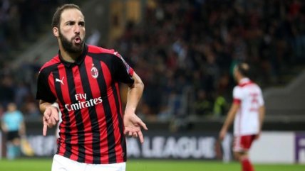 Gonzalo Higuaín lideró la remontada de AC Milán ante Olympiacos en Europa League
