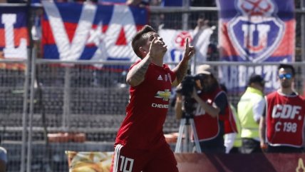 Yeferson Soteldo marcó con un potente remate la ventaja parcial de la U sobre Palestino