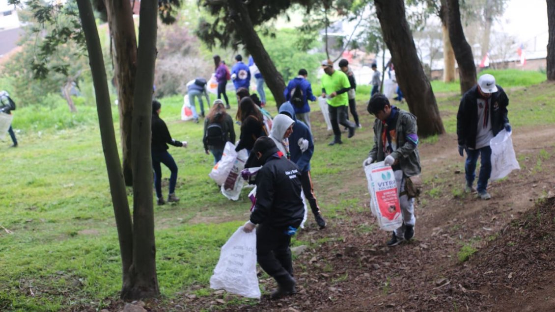 Maule: Scouts encabezaron limpieza masiva del Cerro Condell de Curicó