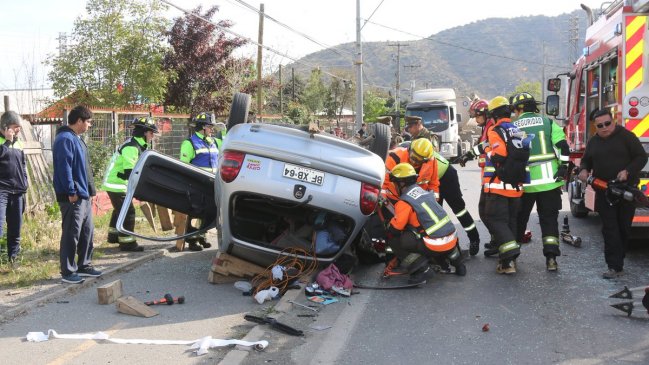 Accidente de tránsito deja una persona fallecida en la Ruta H-30 en Rancagua
