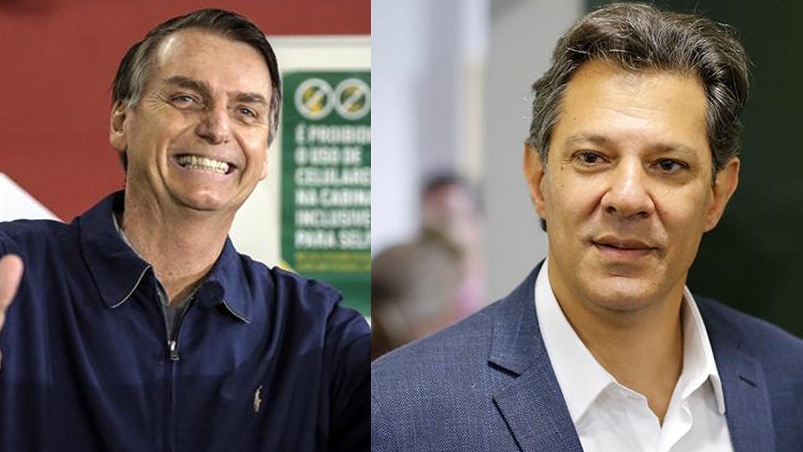 Bolsonaro supera en 16 puntos a Haddad de cara a la segunda vuelta