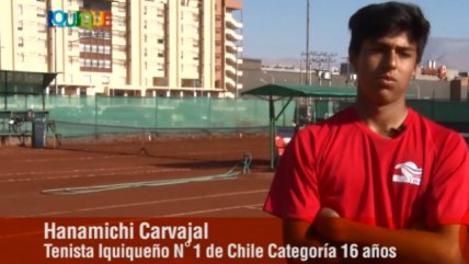   Hanamichi Carvajal, el joven iquiqueño considerado el mejor proyecto en el tenis chileno 