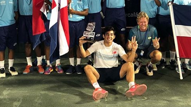 Garín exultante tras ganar en Santo Domingo: 