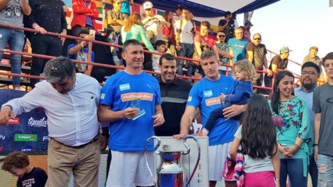 Palermo y Abbondanzieri ganaron el Fútbol Tenis Tour Chile 2018