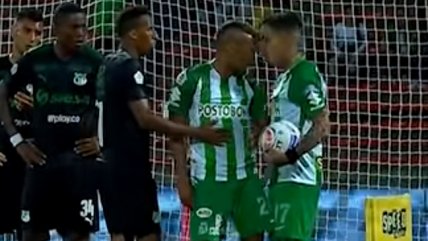   Jugadores de Atlético Nacional llegaron a los golpes a causa de un penal 