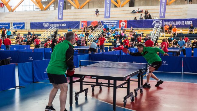Campeonato Internacional de Tenis de Mesa Master se realiza este fin de semana en Arica