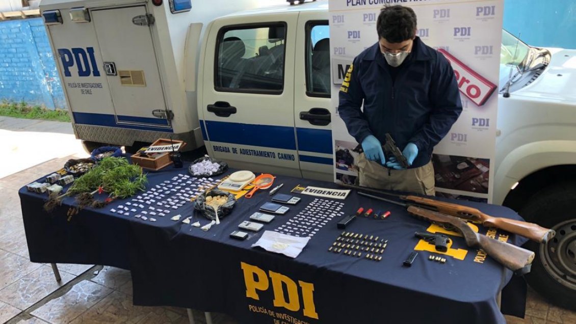 La Calera: Masivo operativo antidrogas de la PDI terminó con 11 detenidos