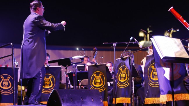 Banda Sinfónica de la PDI se presenta por primera vez en Chillán