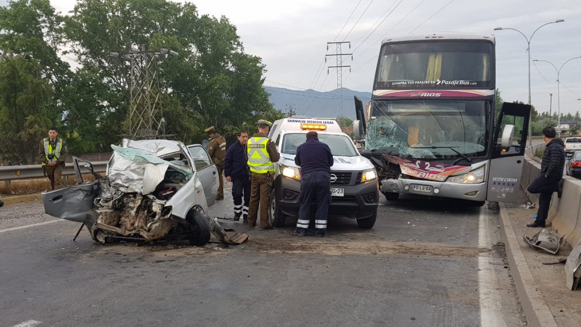 Dos fallecidos dejó accidente de tránsito en Rancagua