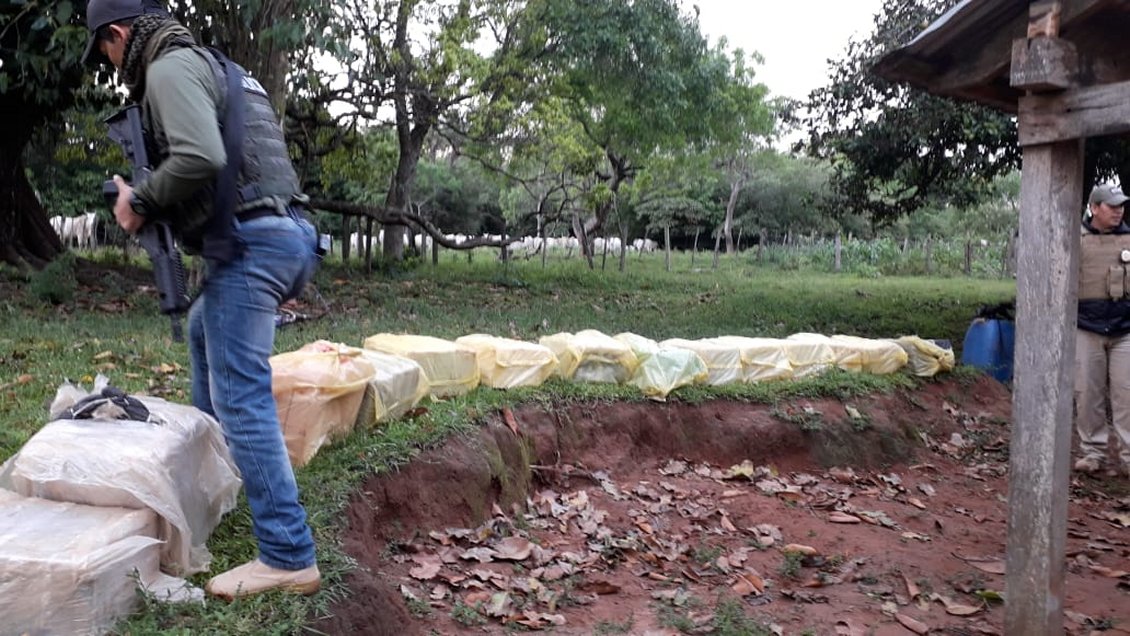 Policía paraguaya incautó 448 kilogramos de cocaína en el sur del país
