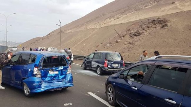 Corte de frenos provocó un taco kilómetrico en la ruta Alto Hospicio-Iquique