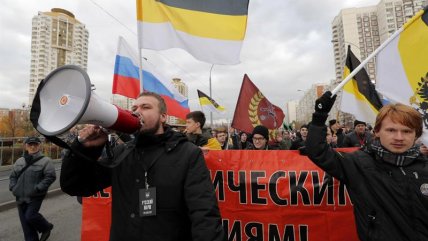   Así se vivió la tradicional marcha nacionalista en Moscú 