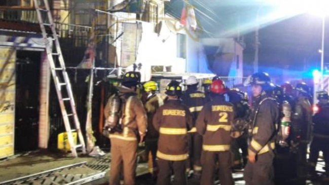 Incendio dejó siete personas damnificadas en Antofagasta