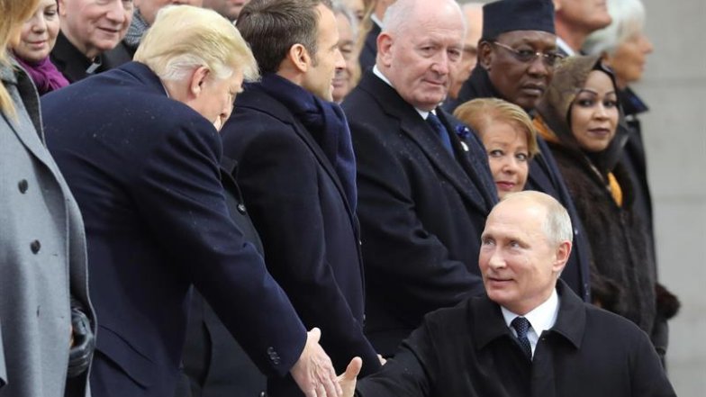 Kremlin: Putin y Trump dialogaron brevemente en París