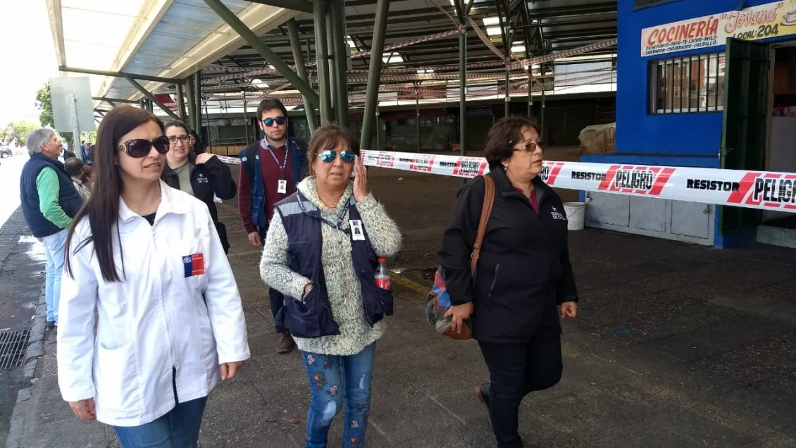 Mercado de Chillán fue sometido a una fumigación masiva de sus locales