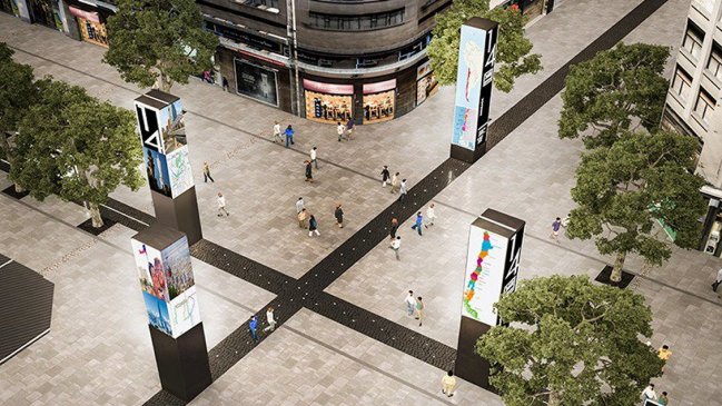 Paseo Ahumada tendrá pantallas touch e internet gratuito
