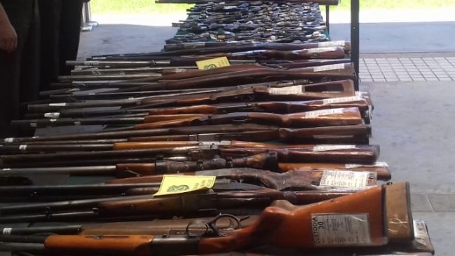 Carabineros cifró en 135 las armas entregadas de forma voluntaria para su destrucción en Ñuble