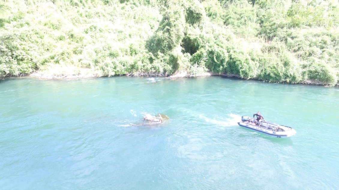 Con drones intensifican búsqueda de pescador desaparecido en río San Pedro