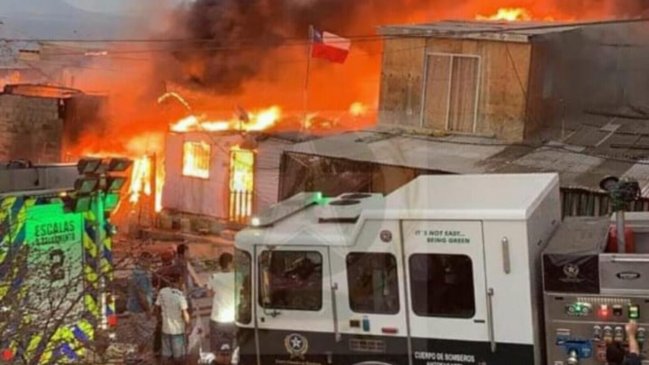 Incendio dejó 47 damnificados en Antofagasta