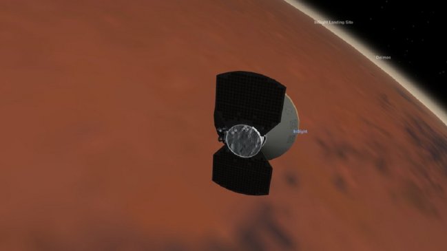 Revelan las primeras imágenes de la llegada de la misión de la NASA a Marte