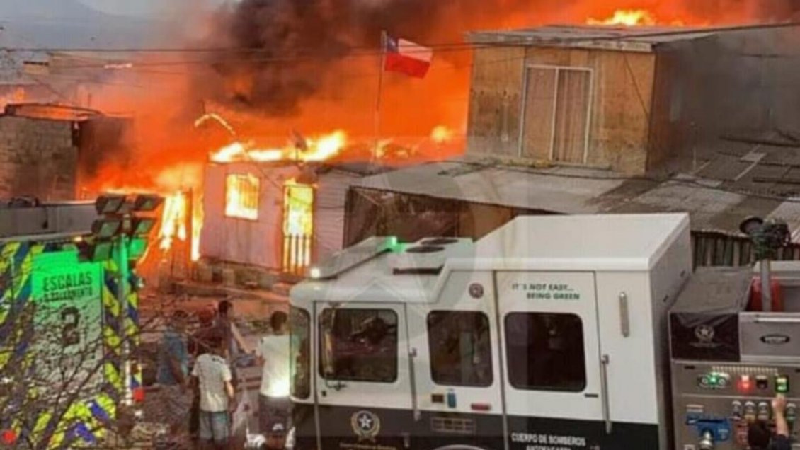 Incendio dejÃ³ 47 damnificados en Antofagasta