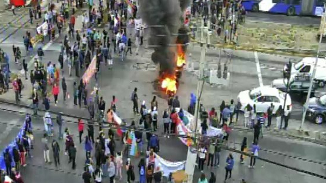 Santiago amaneció con barricadas en distintos puntos de la ciudad