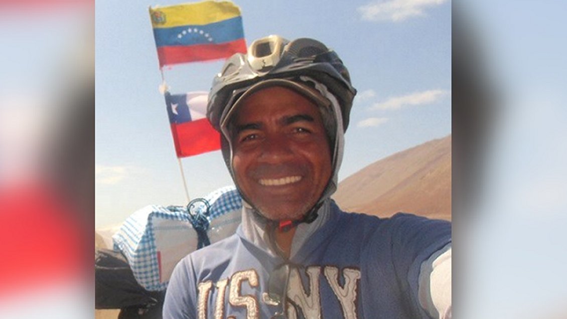 Músico viajó en bicicleta de Venezuela a Santiago