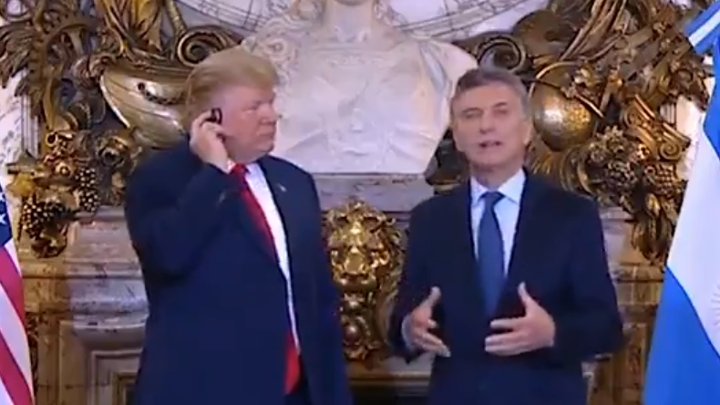 El berrinche idiomático de Donald Trump en la Casa Rosada