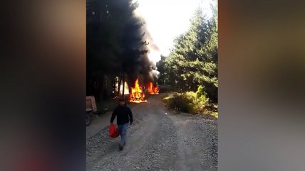   Ataque incendiario en Collipulli: Cuatro camiones quemados 