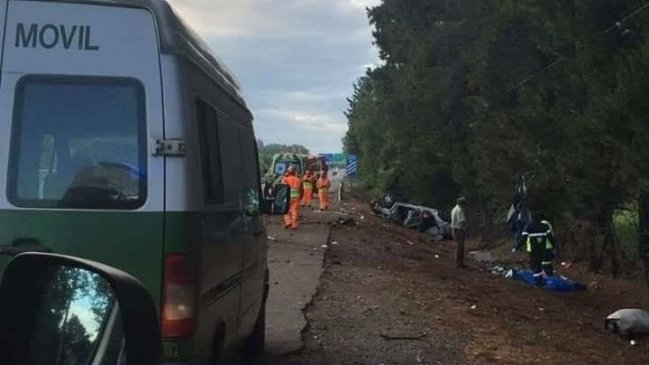 Parral: Dos fallecidos en accidente de tránsito en Ruta 5 Sur