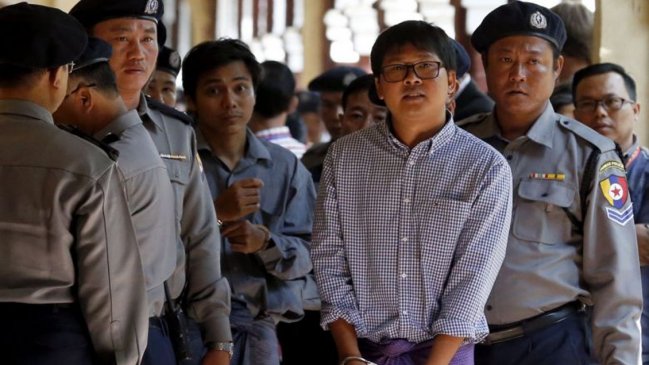  Periodistas birmanos distinguidos por Time cumplieron un año en prisión  