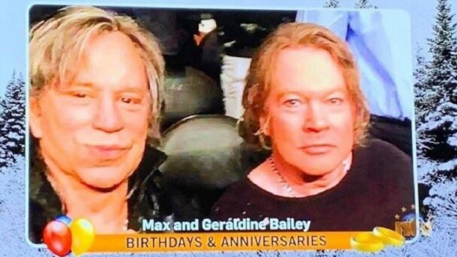 Canal saludó a Axl Rose y Micky Rourke 