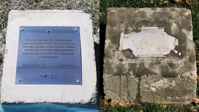 Movilh denunció destrucción de monumento sobre diversidad sexual