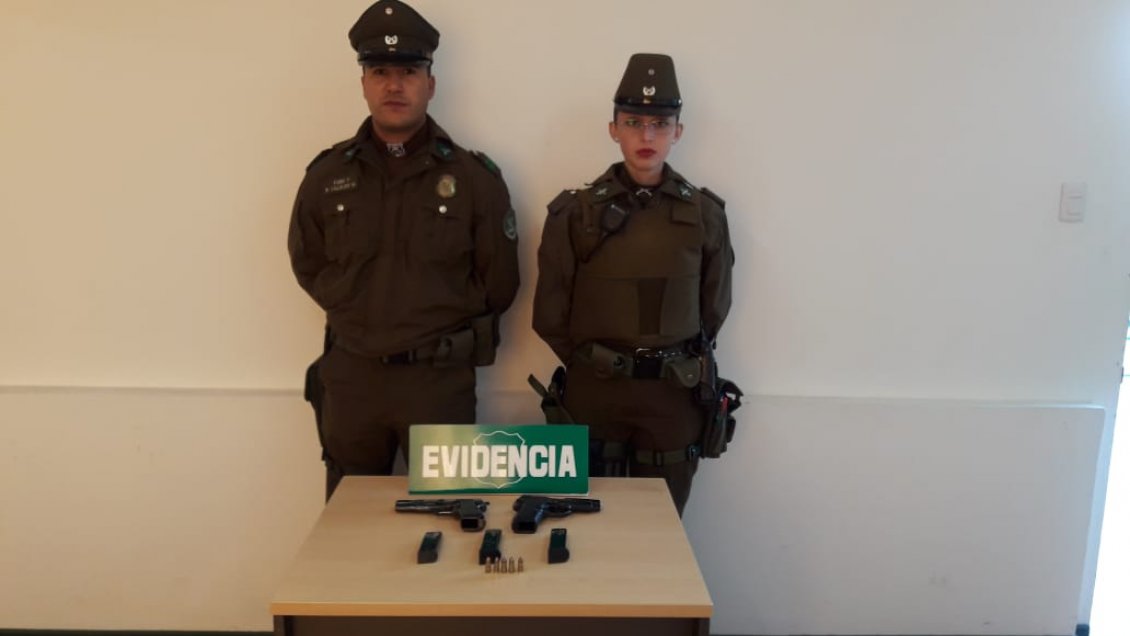 Sujeto fue detenido por porte ilegal de armas de fuego en Alto Hospicio