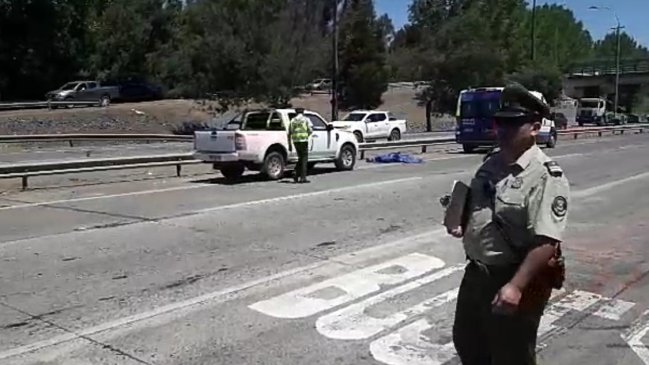 Hombre murió atropellado en la Ruta 5, a la altura de Talca