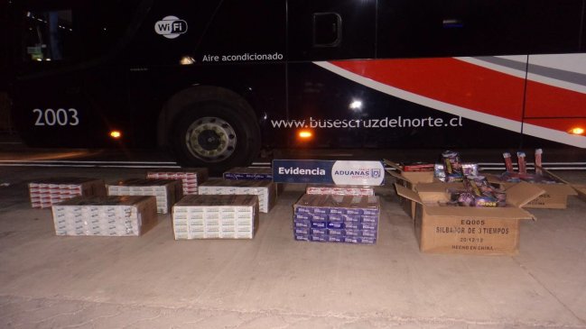 Detectan contrabando de cigarrillos en buses y camiones