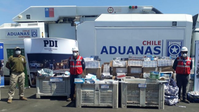 Incautan más de 150 mil cajetillas de cigarros de contrabando en Antofagasta