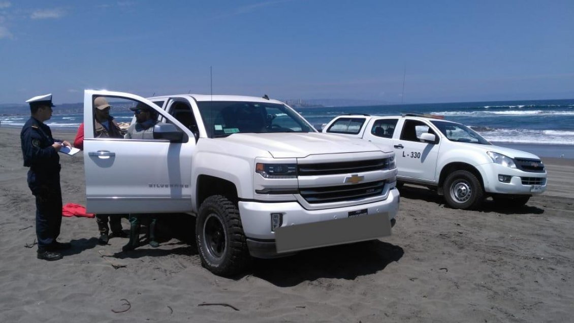 Quintero: Armada ha cursado 35 multas por ingresar con vehículos a las playas