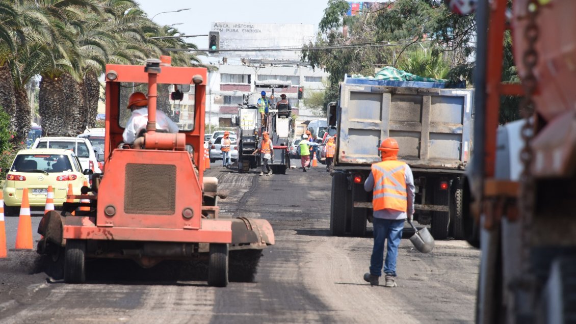 Inician obras para la reposición de 40 mil metros de vías urbanas en Arica