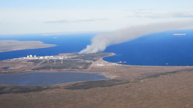 Incendio forestal afecta a predio de Enap en Magallanes