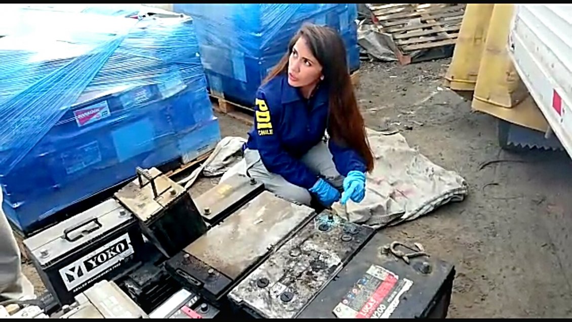 PDI decomisó siete toneladas de baterías de auto en un domicilio de Quilpué