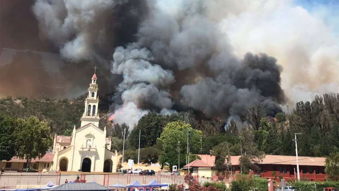 Los incendios forestales que afectan a la zona centro sur
