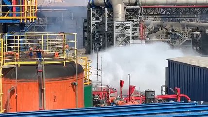   Trabajadores captaron enorme derrame de ácido en la Fundición de Paipote 